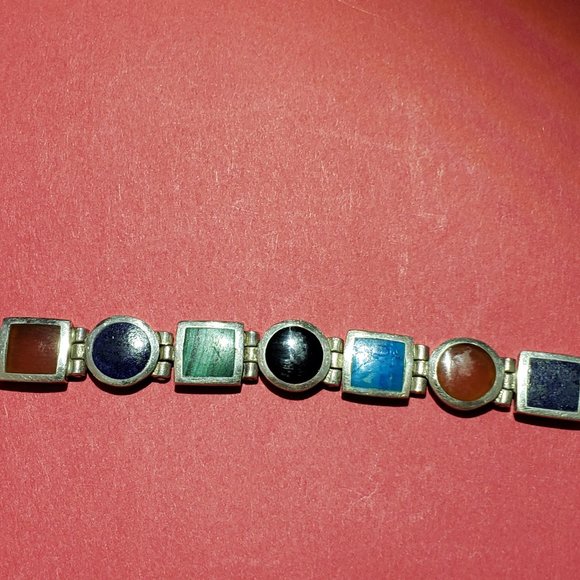 Vintage 925 Sterling Silver Southwest Bracelet - Picture 3 of 5